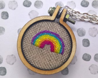 about me - rainbow embroidery